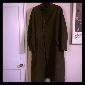 Yohji Yamamoto Brown Wool long Trench Coat